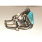 Navajo Royston Turquoise Cuff Bracelet Sand Cast Sterling