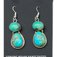 Navajo Royston Turquoise Dangle Earrings Sterling Silver R.