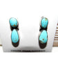 Navajo Royston Turquoise Dangle Earrings Sterling Silver T