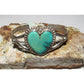 Navajo Royston Turquoise Heart Cuff Bracelet Marcella James