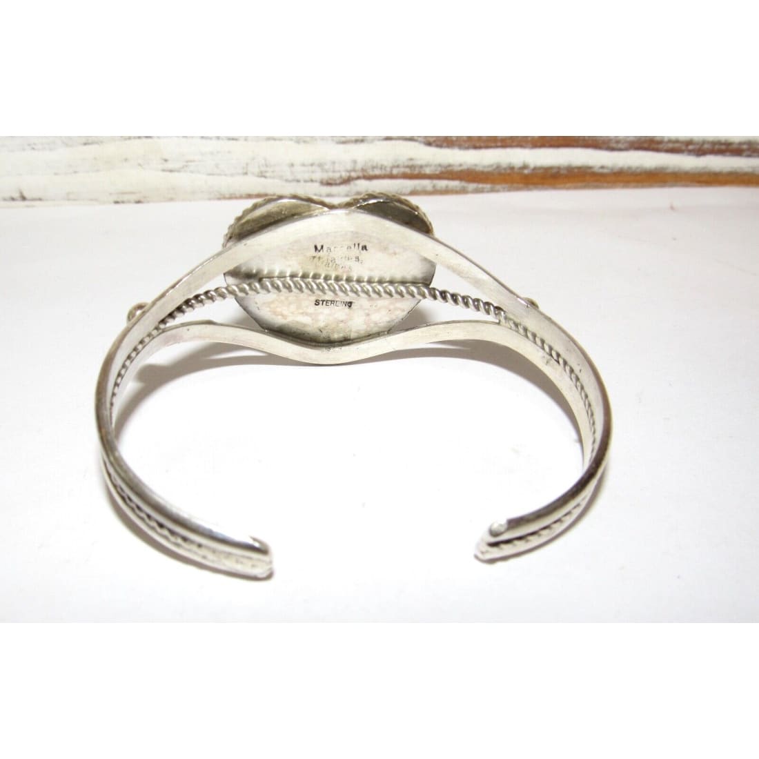 Navajo Royston Turquoise Heart Cuff Bracelet Marcella James
