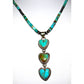 Navajo Royston Turquoise Heart Dangle Pendant Turquoise