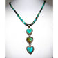 Navajo Royston Turquoise Heart Dangle Pendant Turquoise