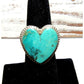 Navajo Royston Turquoise Heart Ring Sz 6 Sterling Silver