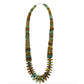 Navajo Royston Turquoise Heishi Necklace Sterling Silver