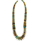 Navajo Royston Turquoise Heishi Necklace Sterling Silver