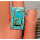 Navajo Royston Turquoise Inlay Ring Size 11 Sterling Silver