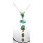 Navajo Royston Turquoise Lariat Necklace Sterling Silver K.