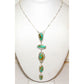 Navajo Royston Turquoise Lariat Necklace Sterling Silver K.