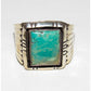 Navajo Royston Turquoise Men Ring Size 10.5 Sterling Silver