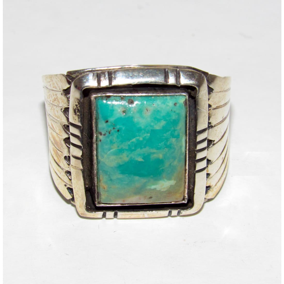 Navajo Royston Turquoise Men Ring Size 10.5 Sterling Silver