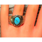 Navajo Royston Turquoise Men Ring Size 11 Sterling Silver