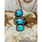 Navajo Royston Turquoise Ring Sz 7.5 Sterling Silver Signed