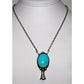 Navajo Royston Turquoise Squash Blossom Necklace Sterling