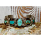 Navajo Royston Turquoise Stacker Cuff Bracelet Sterling