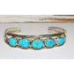 Navajo Royston Turquoise Stacker Cuff Bracelet Sterling