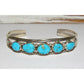 Navajo Royston Turquoise Stacker Cuff Bracelet Sterling