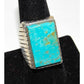 Navajo Royston Turquoise Statement Men Ring Sz 8.5 R. Jack