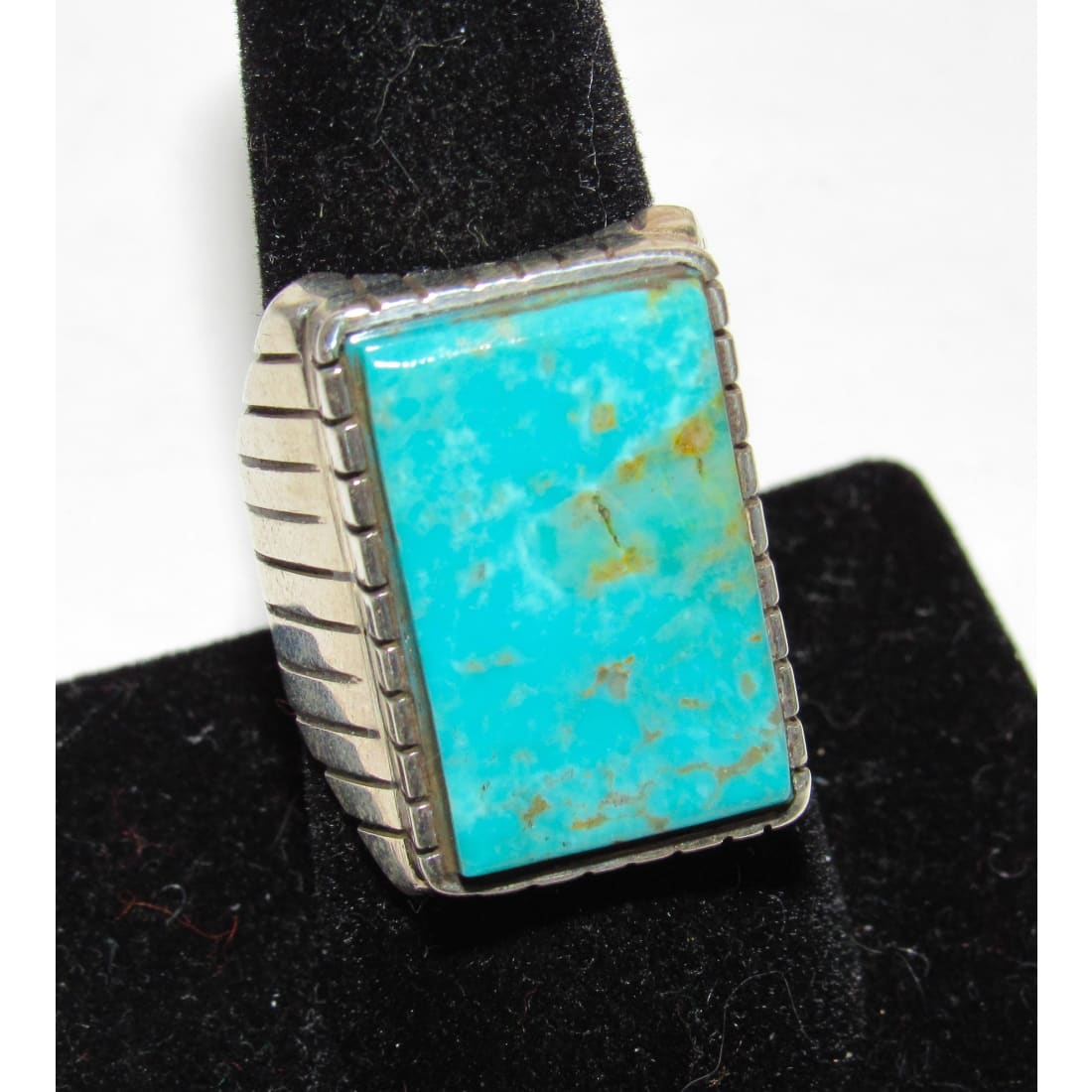 Navajo Royston Turquoise Statement Men Ring Sz 8.5 R. Jack
