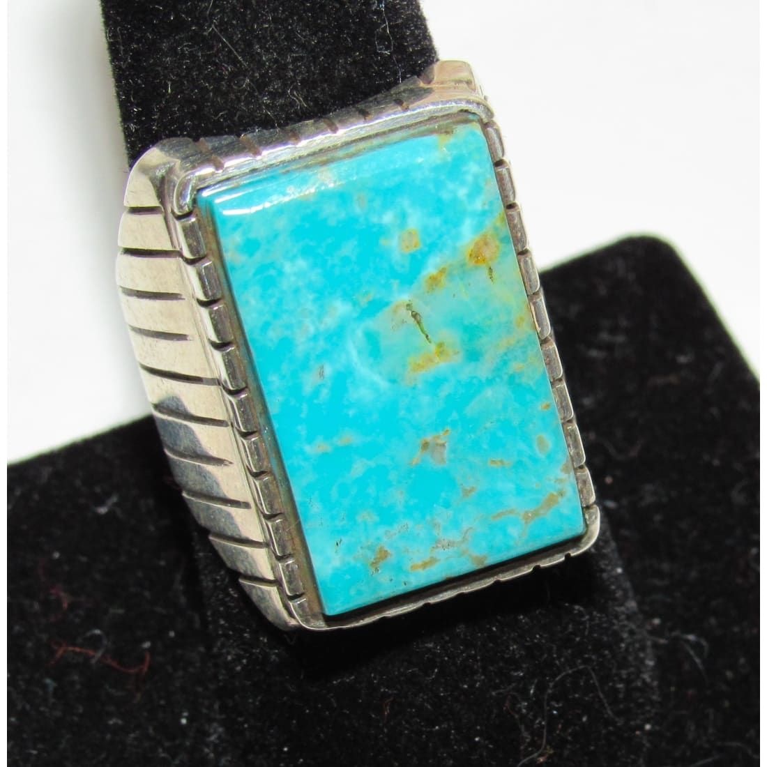 Navajo Royston Turquoise Statement Men Ring Sz 8.5 R. Jack