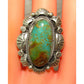 Navajo Royston Turquoise Statement Ring Sz 7 Sterling Silver