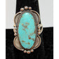 Navajo Royston Turquoise Statement Ring Sz 9 Sterling