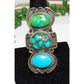 Navajo Royston Turquoise Statement Ring Sz 9 Sterling Silver