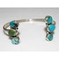 Navajo Royston Turquoise Sterling Open Stacker Cuff Bracelet