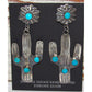 Navajo Saguaro Cactus Earrings Sterling Silver Turquoise