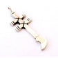 Navajo Sand Cast Dragonfly Cross Pendant Sterling Silver -