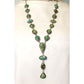Navajo Sonoran Gold Mine Green Turquoise Lariat Necklace
