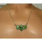 Navajo Sonoran Gold Turquoise Cluster Bar Necklace Sterling