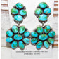 Navajo Sonoran Gold Turquoise Cluster Dangle Statement
