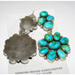 Navajo Sonoran Gold Turquoise Cluster Dangle Statement