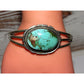 Navajo Sonoran Gold Turquoise Cuff Bracelet Sterling Silver