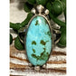 Navajo Sonoran Gold Turquoise Ring Sz 7.5 Sterling Silver
