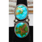 Navajo Sonoran Gold Turquoise Ring Sz 7 Sterling Silver