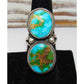Navajo Sonoran Gold Turquoise Ring Sz 7 Sterling Silver