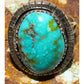 Navajo Sonoran Gold Turquoise Ring Sz 9 Sterling Silver -
