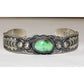 Navajo Sonoran Gold Turquoise Sterling Stacker Cuff Bracelet