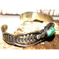 Navajo Sonoran Gold Turquoise Sterling Stacker Cuff