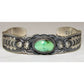 Navajo Sonoran Gold Turquoise Sterling Stacker Cuff Bracelet