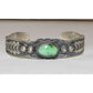 Navajo Sonoran Gold Turquoise Sterling Stacker Cuff Bracelet