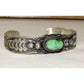 Navajo Sonoran Gold Turquoise Sterling Stacker Cuff Bracelet