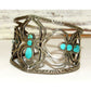 Navajo Spider Cuff Bracelet Kingman Turquoise Sterling