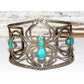 Navajo Spider Cuff Bracelet Kingman Turquoise Sterling