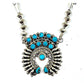 Navajo Squash Blossom Necklace Sterling Kingman Turquoise