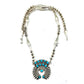Navajo Squash Blossom Necklace Sterling Kingman Turquoise