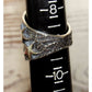 Navajo Stars Ring Size 9 Sand Cast Tufa Cast Sterling Silver