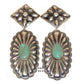 Navajo Statement Concho Earrings Sterling Silver Royston